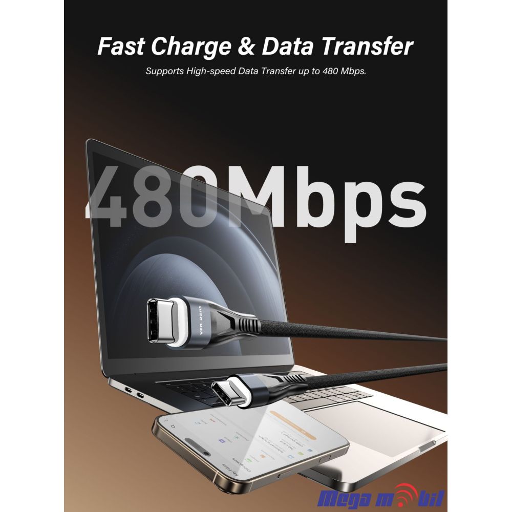 Data Kabel iPhone PD FAST VD-DC19CL 27W 1m black