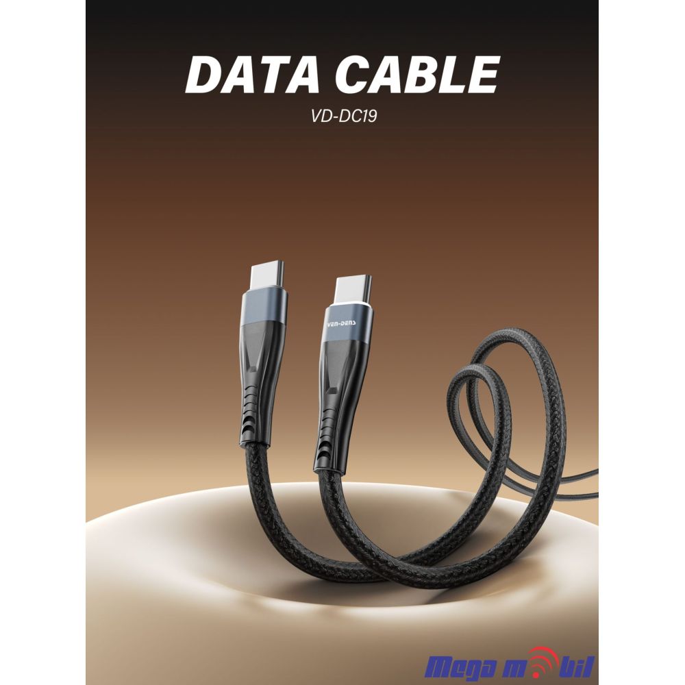 Data Kabel Type C PD VD-DC19CC 60W 1m FAST black