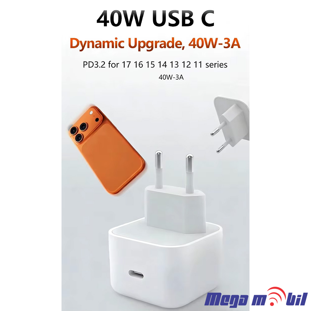 Polnac 220V iPhone PD 40W so kabel FAST 17 series