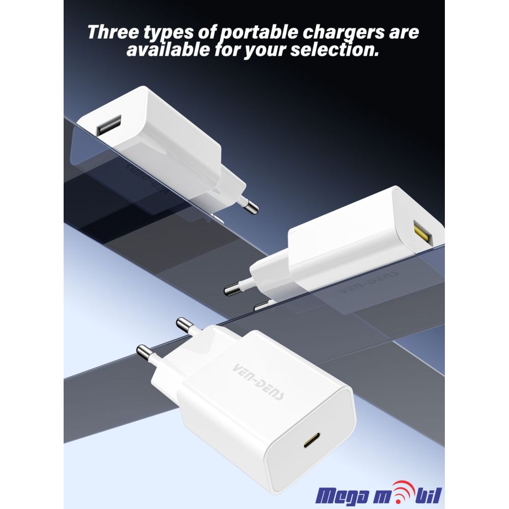 Polnac 220V Type C VD-TC016BC+DC20CC PD 20W white