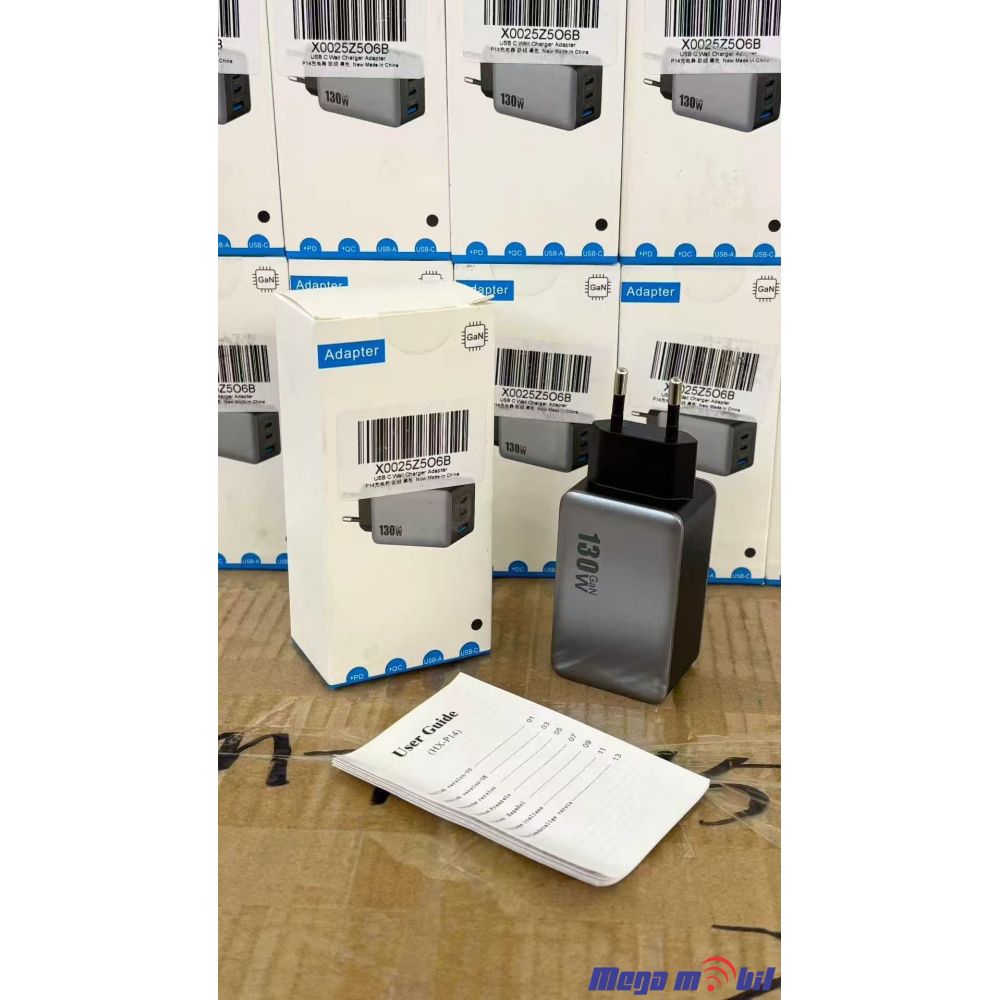 Polnac 220V Univerzalen HX-P14 2XPD+1USB GaN, PPS, PD 3.0, QC 3.0, 130W white