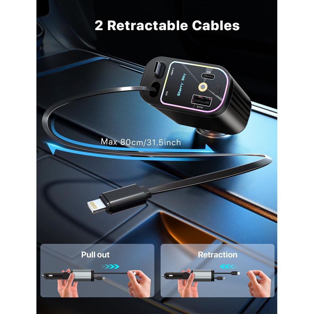 FM transmiter Bluetooth MP3 car charger YXG-097 4 in 1