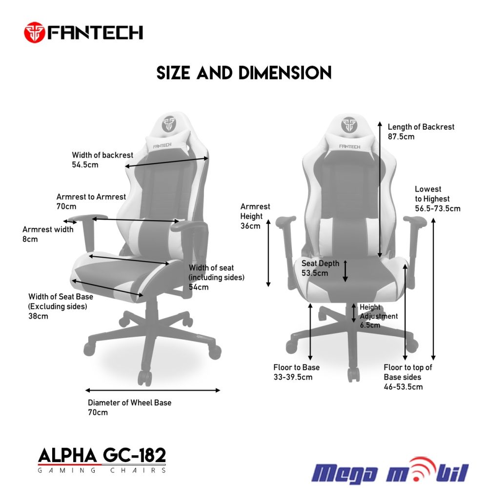 Gaming chair Fantech GC182 Alpha red.