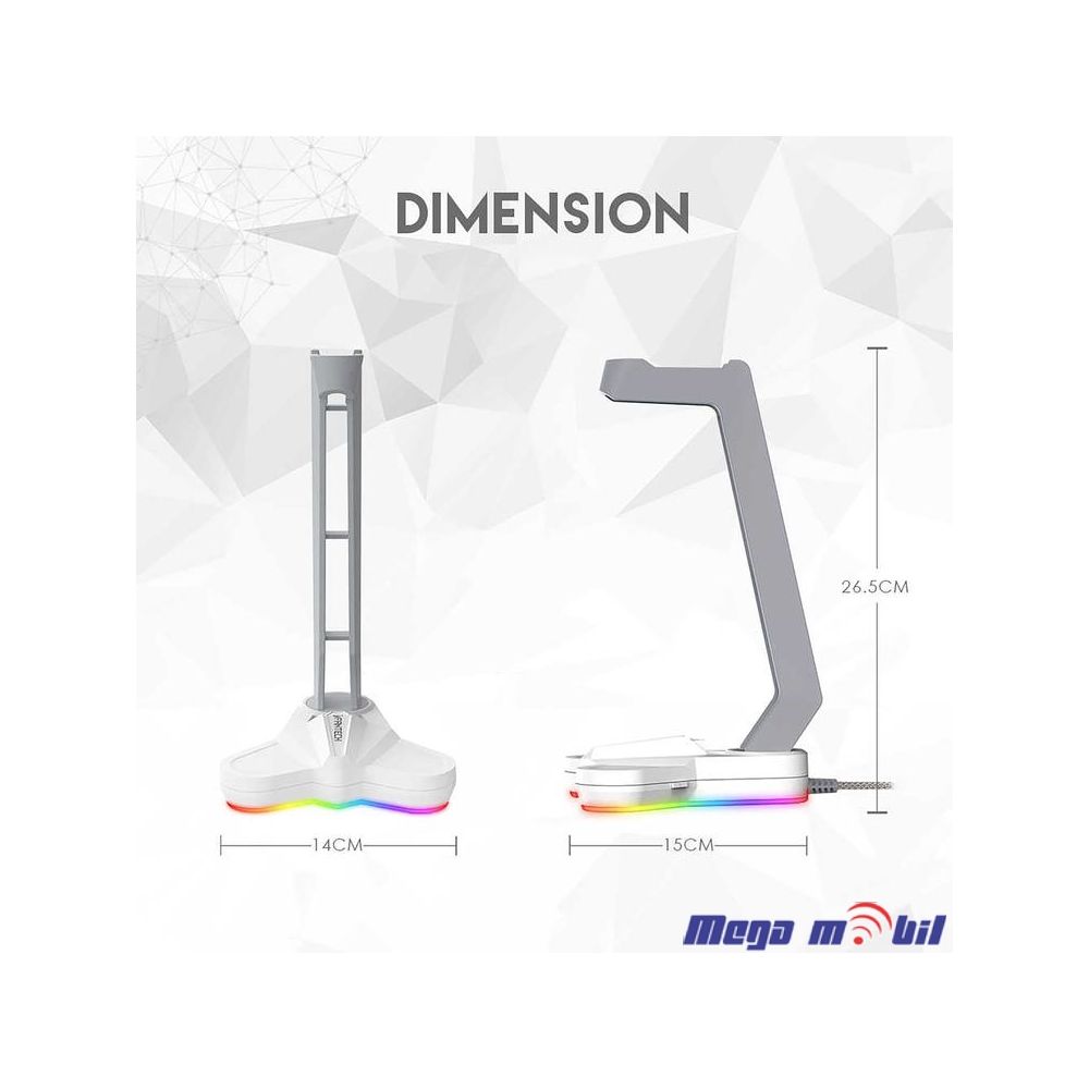 Drzac za slusalki Fantech AC3001s RGB white Space edition