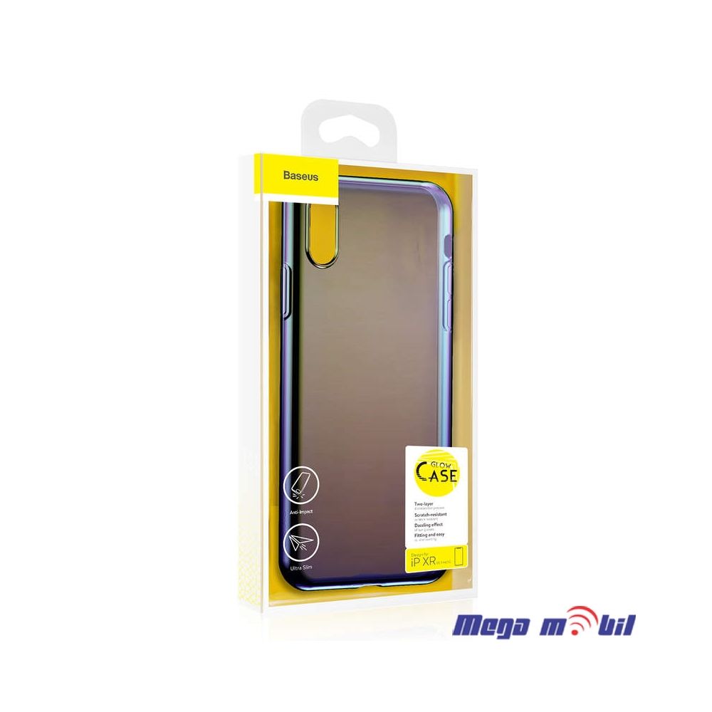 Futrola iPhone XR Baseus Glow transparent black