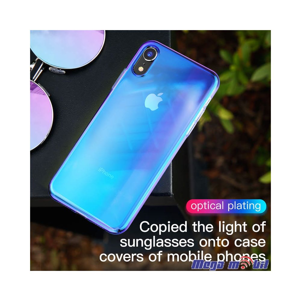 Futrola iPhone XR Baseus Glow transparent black