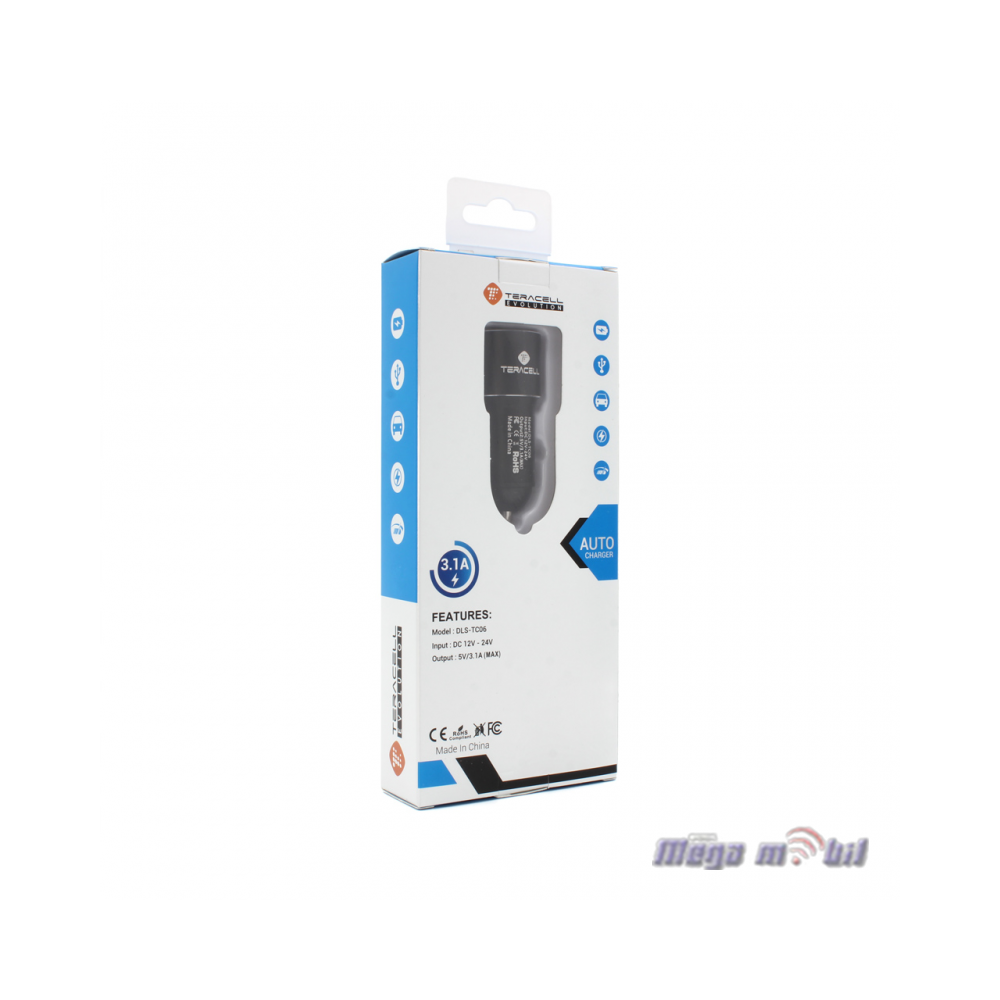 Polnac 12V/24V Type C Teracell Evolution TC-06 2USB 3.1A black