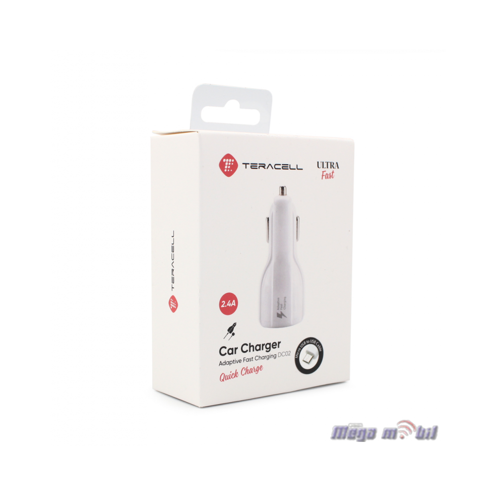 Polnac 12V/24V Micro Teracell Ultra DC02 2.4A 2USB FAST.