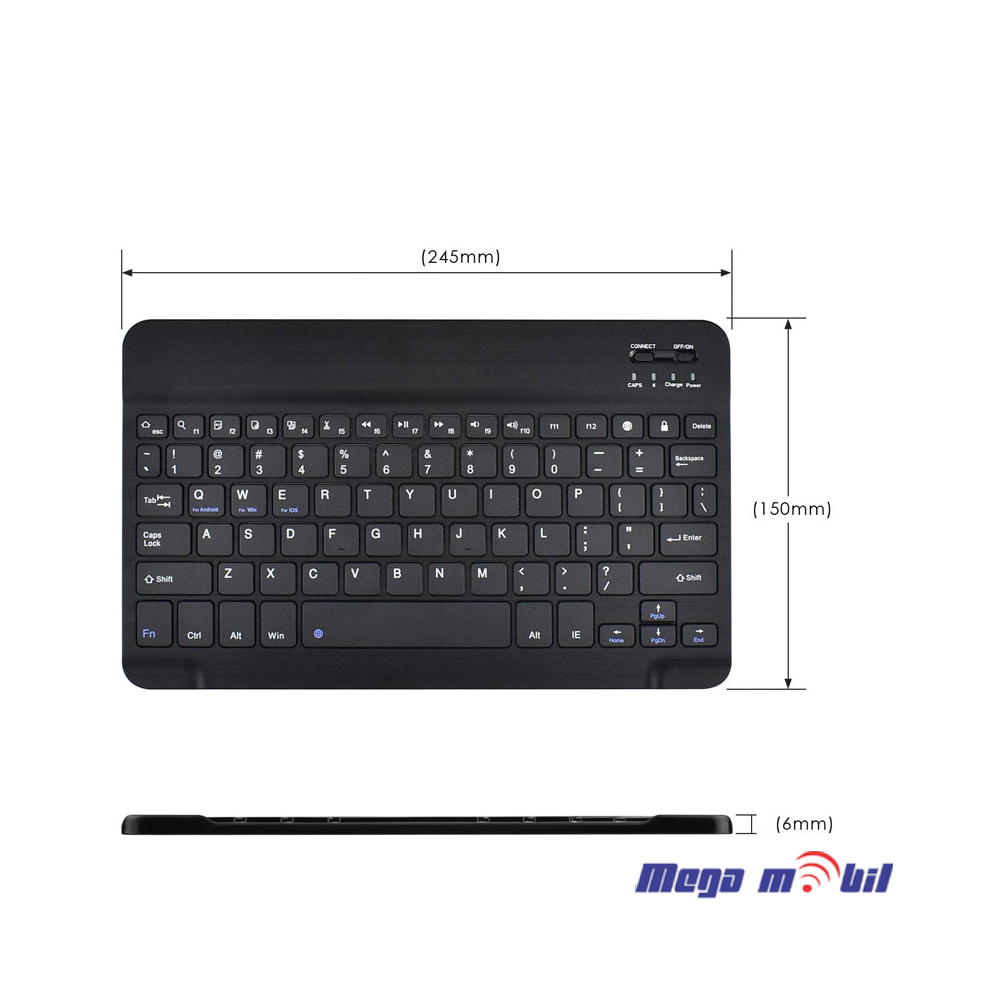 Futrola Tablet Univerzalna so Bluetooth tastatura 10" black