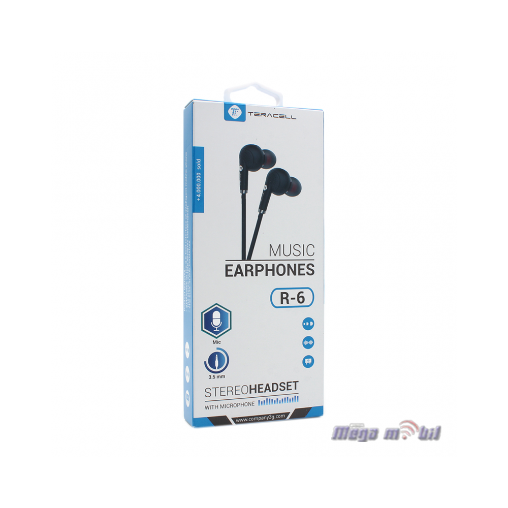 Slusalki Teracell Evolution R6 3.5mm black.