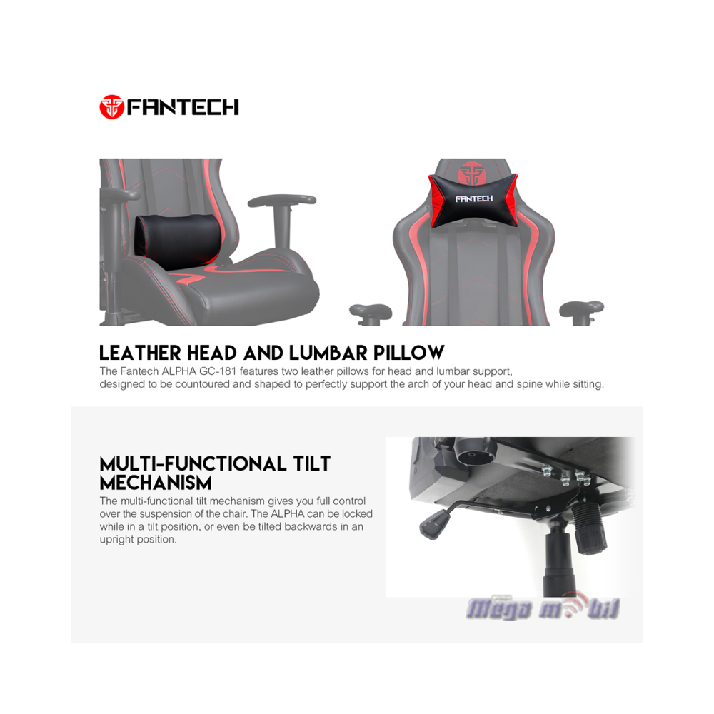Gaming chair Fantech GC181 Alpha red.