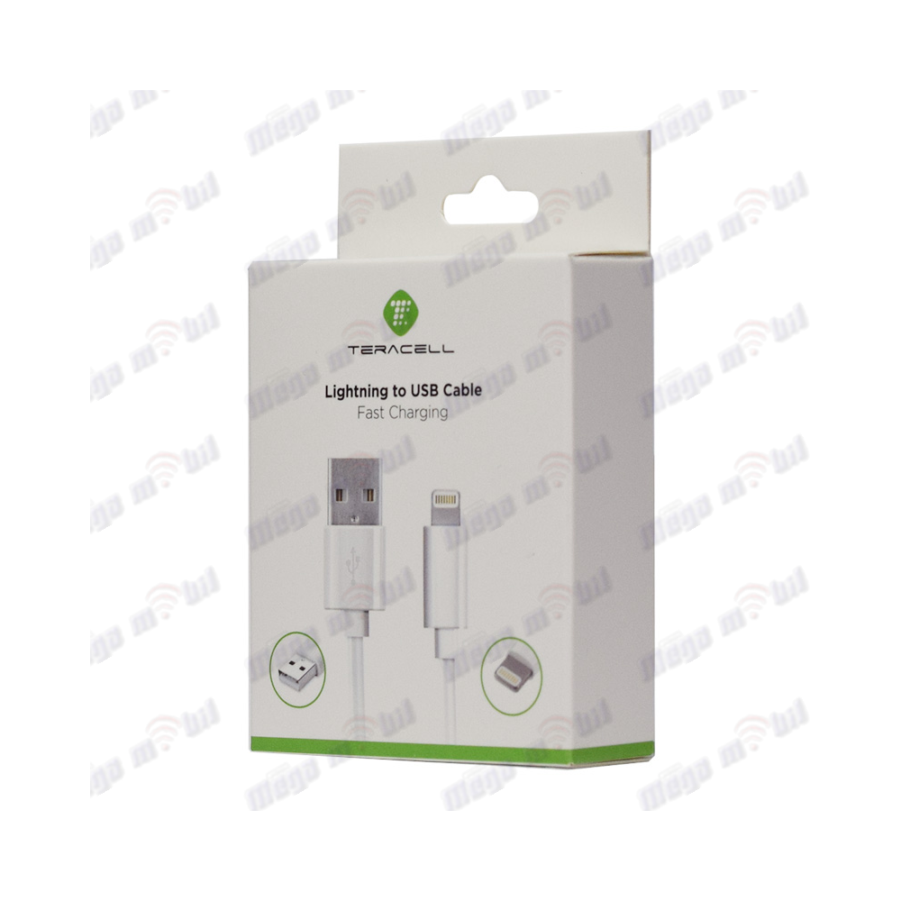 Data Kabel iPhone Teracell Plus 2.1A 1.2m FAST White