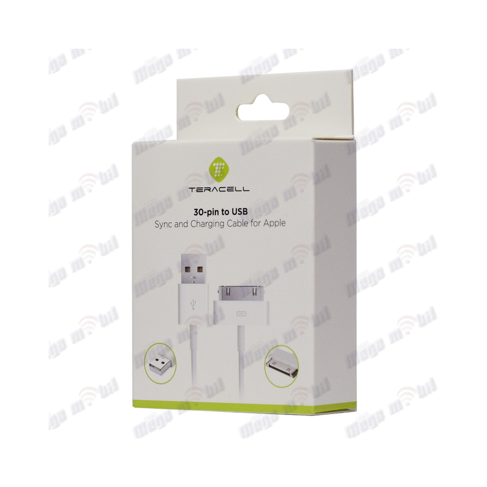 Data Kabel iPhone 4 Teracell Plus 2.1A 1.2m FAST White
