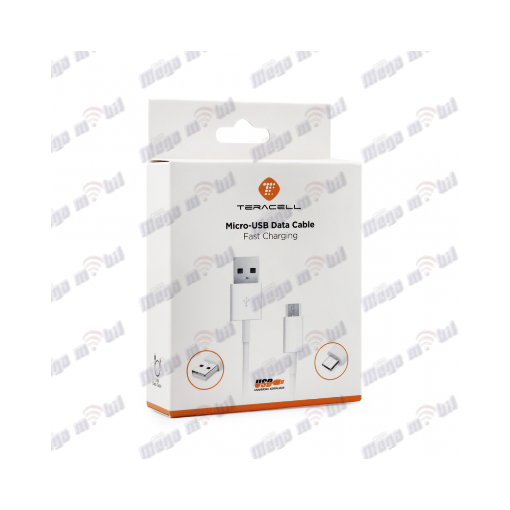 Data Kabel Type C Teracell Plus 2.1A 1.2m FAST White