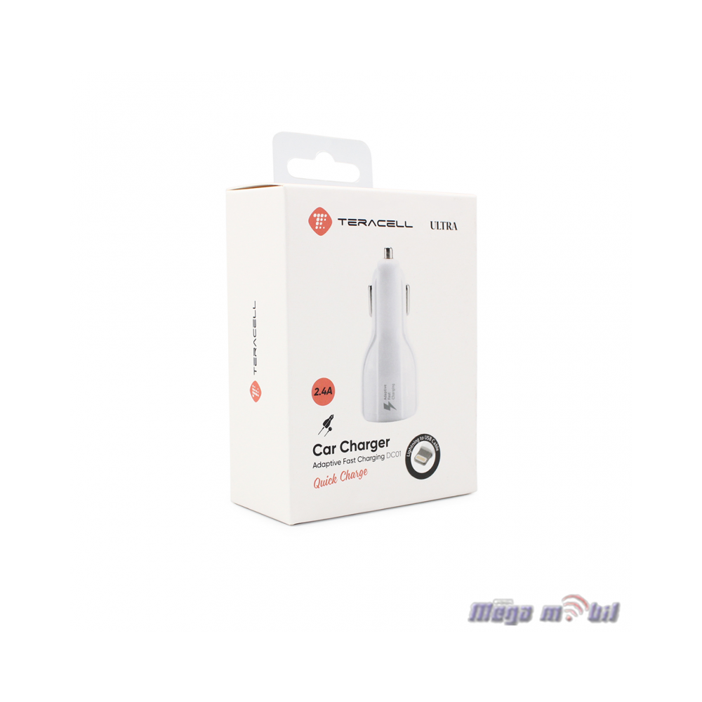 Polnac 12V/24V iPhone Teracell Ultra DC01 2.4A 2USB
