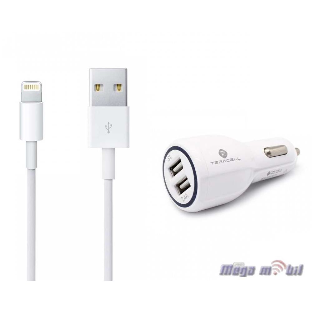 Polnac 12V/24V iPhone Teracell Ultra DC01 2.4A 2USB