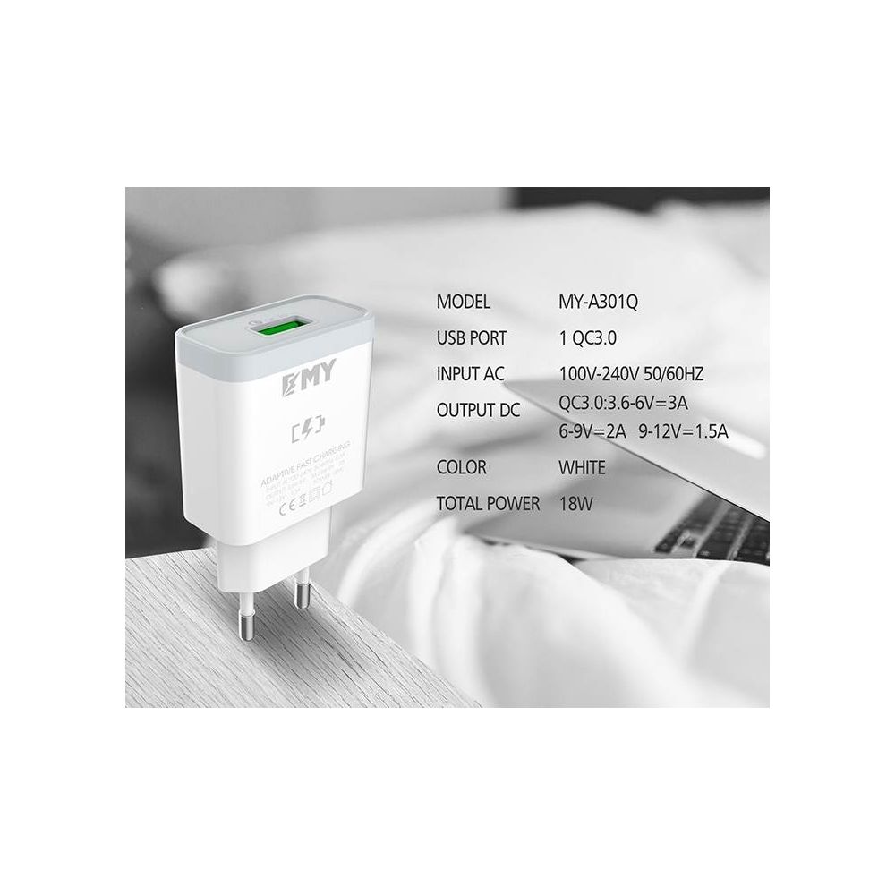 Polnac 220V Micro EMY MY A301Q Fast Charger 3A