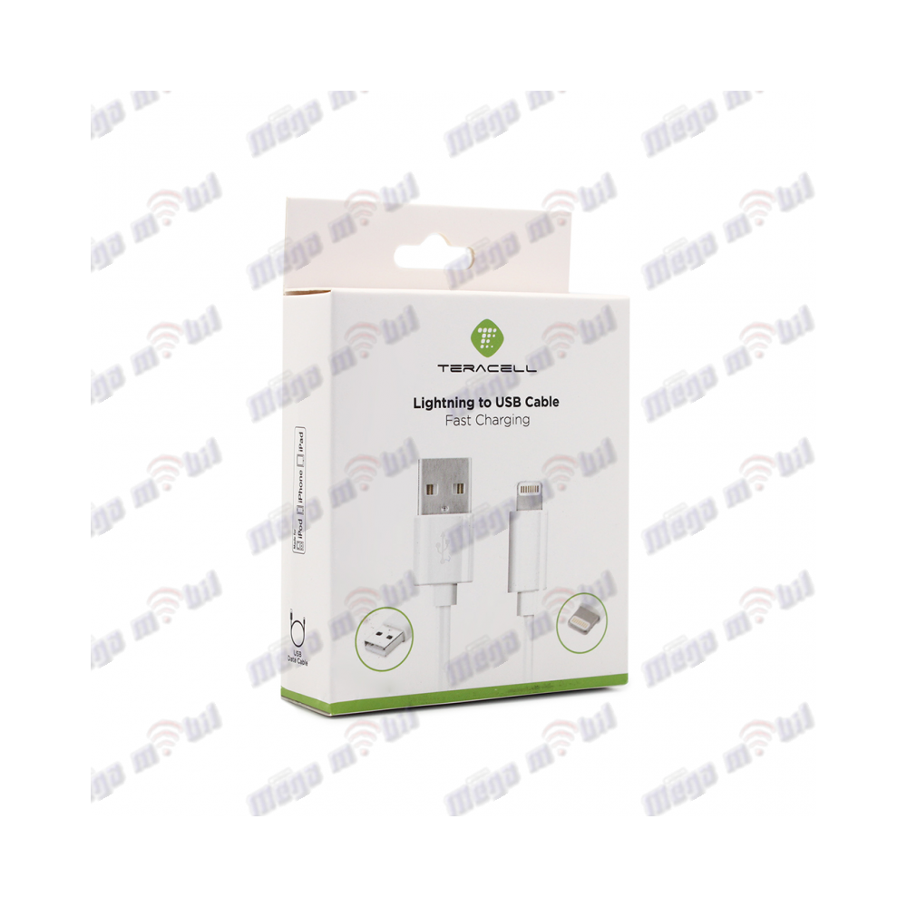Data Kabel iPhone Teracell Plus 2.1A 2m FAST White