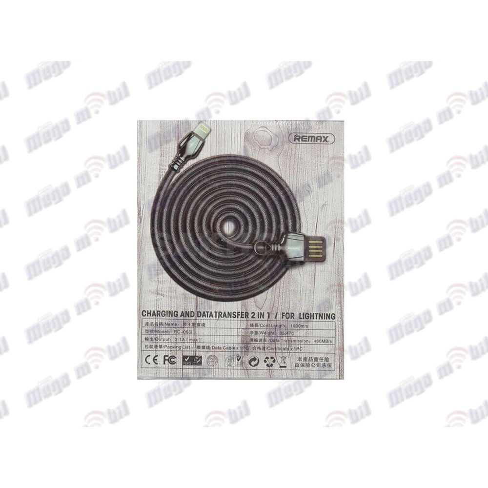 Data Kabel iPhone REMAX King RC-063i silver