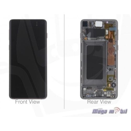 Ekran Samsung G973 S10 SO RAMKA Black full org 