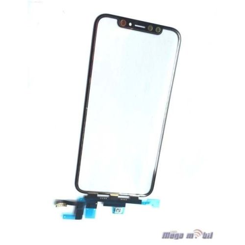 Staklo iPhone XS komplet so touchscreen SHORT FLEX 
