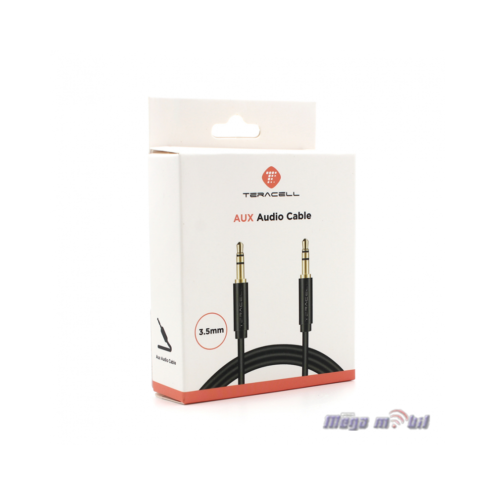 Kabel Stereo AUX Teracell 1.2m black