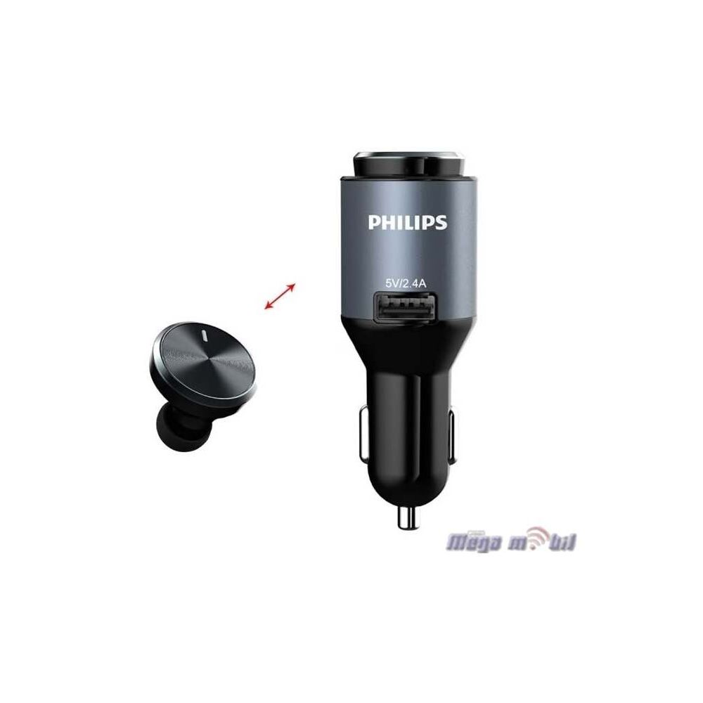 Polnac 12V/24V PHILIPS 2.4A so Bluetooth slusalka 2 vo 1