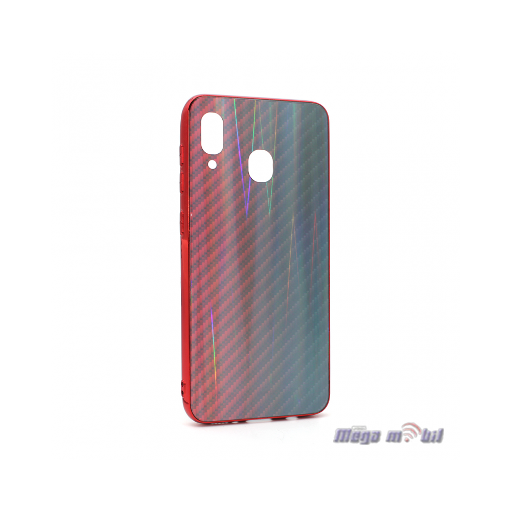 Futrola Samsung A40/ A405F Carbon glass red.
