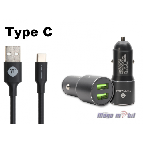 Polnac 12V/24V Type C Teracell Evolution TC-06 2USB 3.1A black