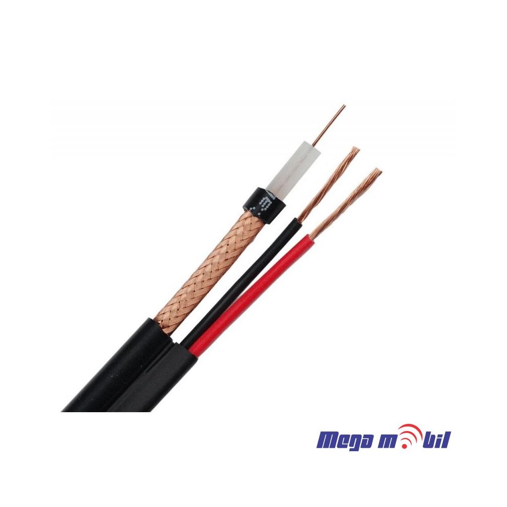 Kabel koaksijalen RG59+2x0.5 1m (na merenje)