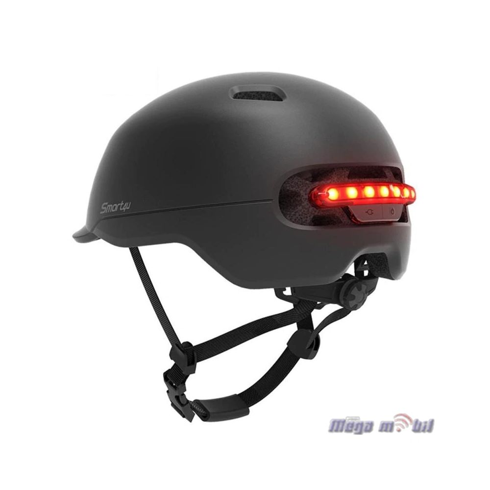 Kaciga za trotinet so svetlo Smart4U L Size black.
