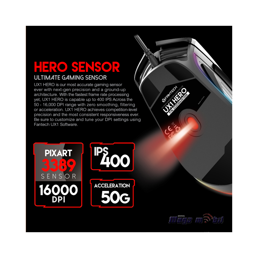 Gluvce Fantech Gaming UX1 Hero black.