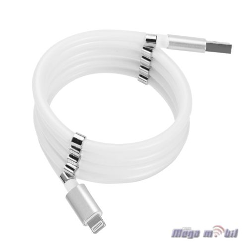 Data Kabel iPhone fast HST-236 Magnetic Rings white.