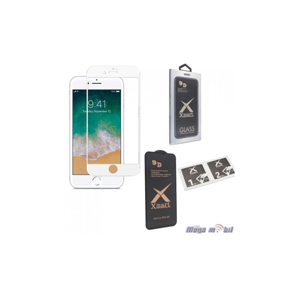 Tempered glass za iPhone 8/ iPhone 7 X Mart 9D white