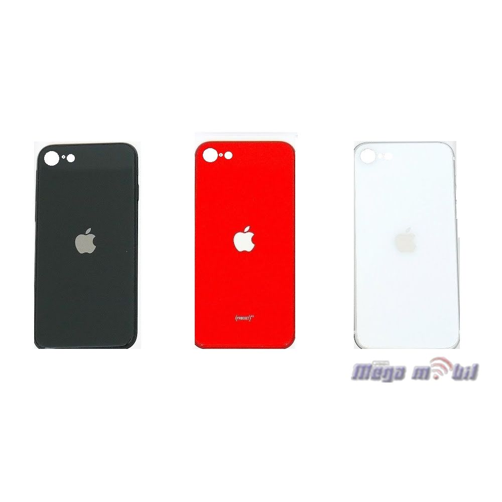 Zadno staklo iPhone SE 2020 black Big Camera Hole