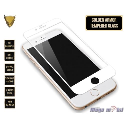 Tempered glass za iPhone 6/6S Golden Armor 5D white