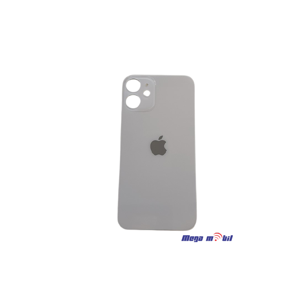 Zadno staklo iPhone 12 White Big Camera Hole