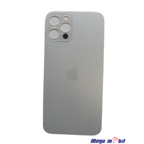 Zadno staklo iPhone 12 Pro Max Silver Big Camera Hole