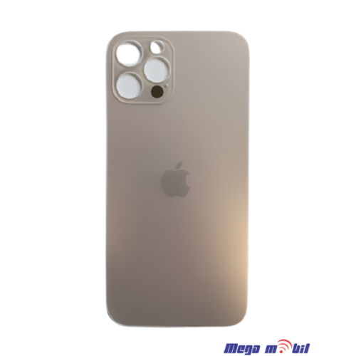 Zadno staklo iPhone 12 Pro Max Gold Big Camera Hole