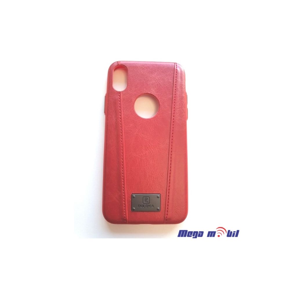 Futrola iPhone X /XS  Puloka leather  red  tip 4