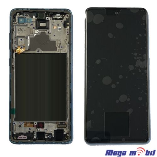Ekran Samsung A725F/ A72 4G SO RAMKA Black full org