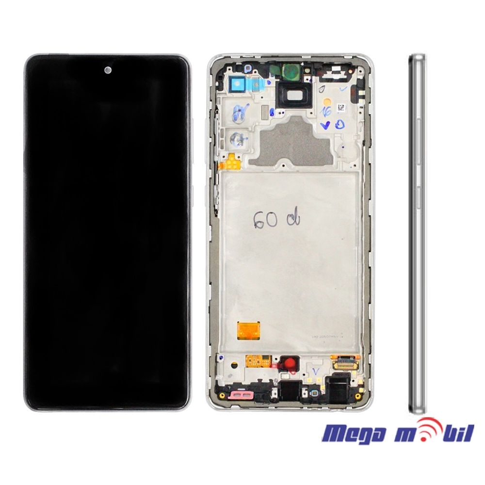 Ekran Samsung A725F/ A72 4G SO RAMKA White full org 