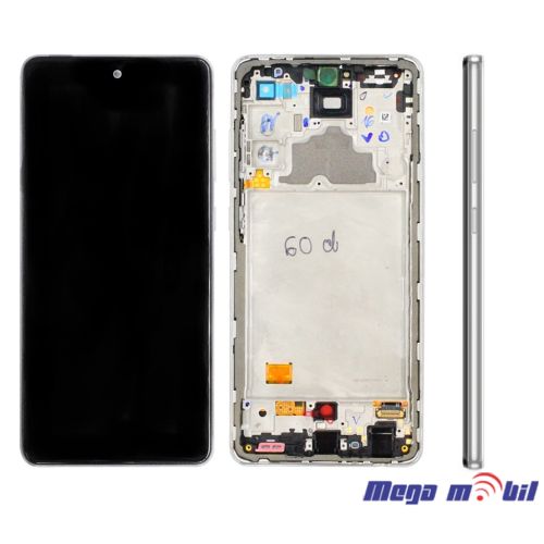 Ekran Samsung A725F/ A72 4G SO RAMKA White full org 