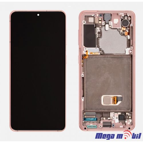 Ekran Samsung G991B S21 SO RAMKA Pink/Violet full org
