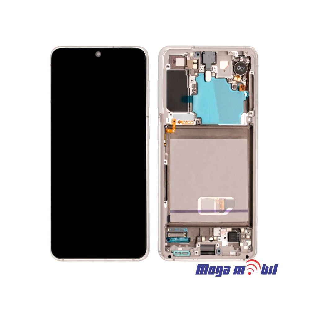 Ekran Samsung G991B S21 SO RAMKA White full org