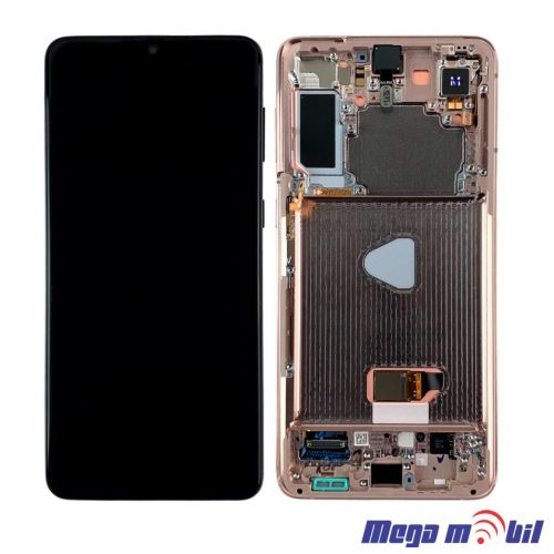 Ekran Samsung G996B S21 plus SO RAMKA Pink/Violet full org