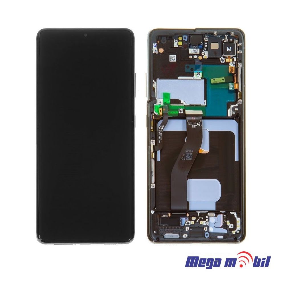 Ekran Samsung G998B S21 ultra SO RAMKA Black full org