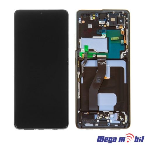 Ekran Samsung G998B S21 ultra SO RAMKA Black full org