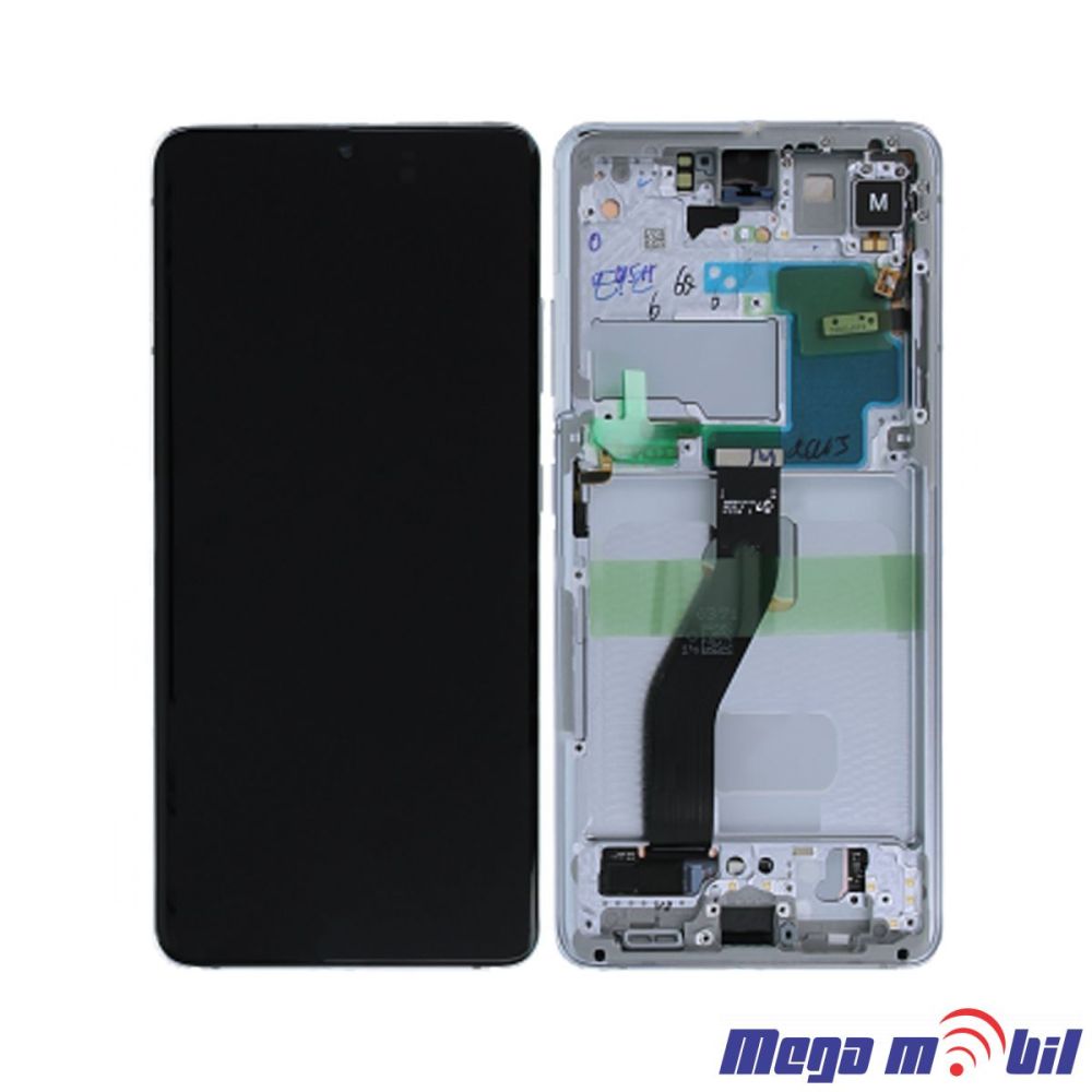 Ekran Samsung G998B S21 ultra SO RAMKA Silver full org