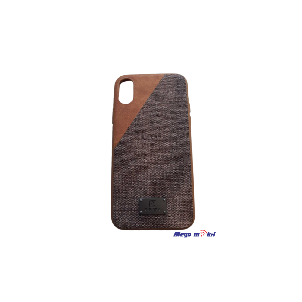 Futrola iPhone X  Puloka Fabric brown